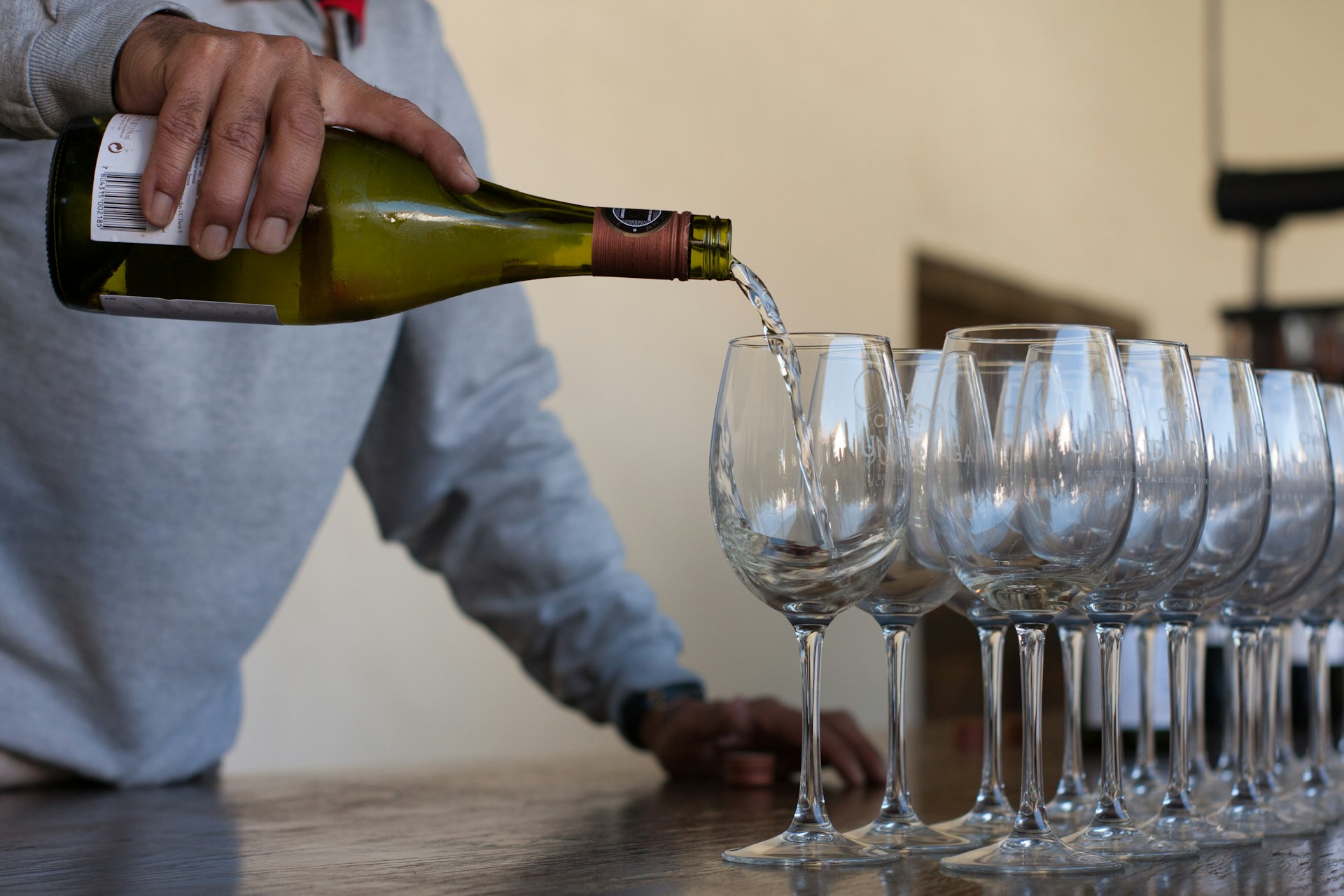 Wine being served in a Chilean Winery, photo by Vince Veras