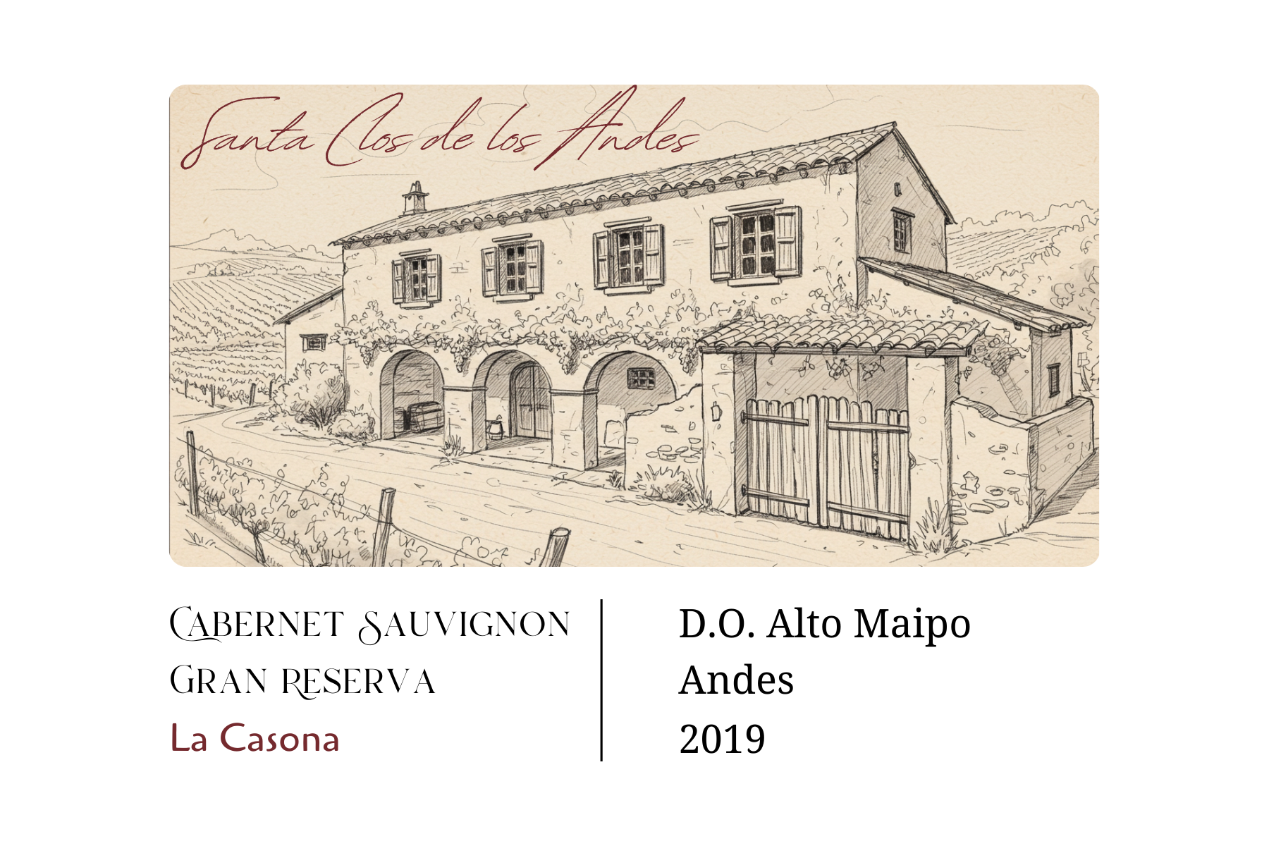 Label for a Chilean Cab