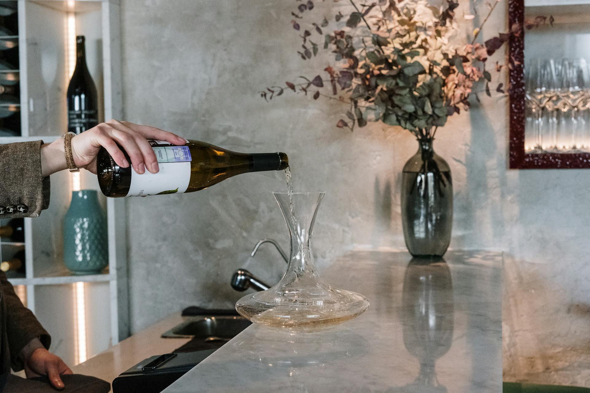 Decanting Wine. Yes, you can decant whites too!