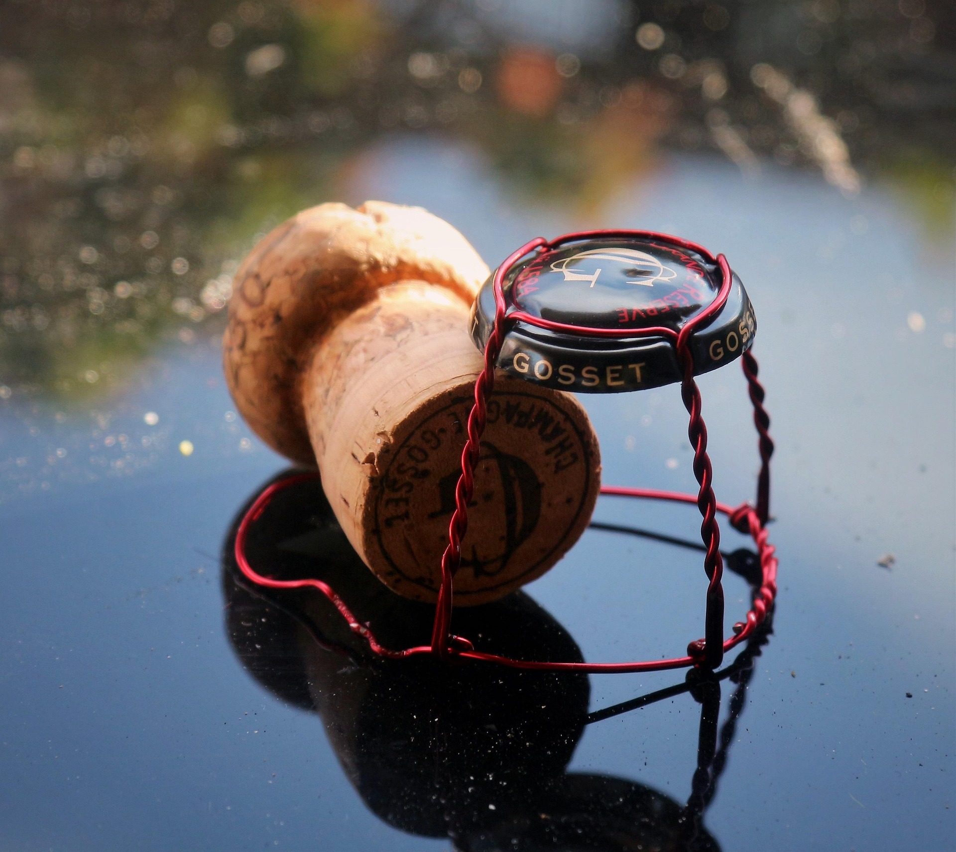Sparkling Wines are sealed by natural corks