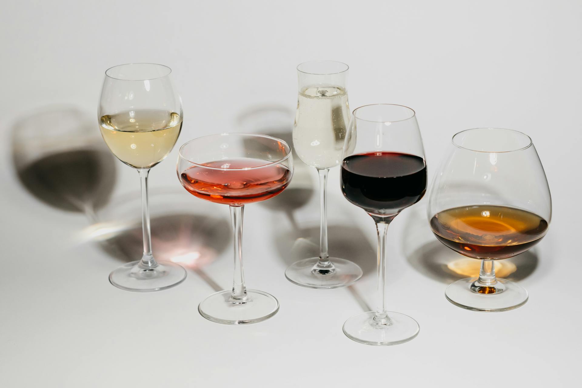 Many wine colors. Many wine styles