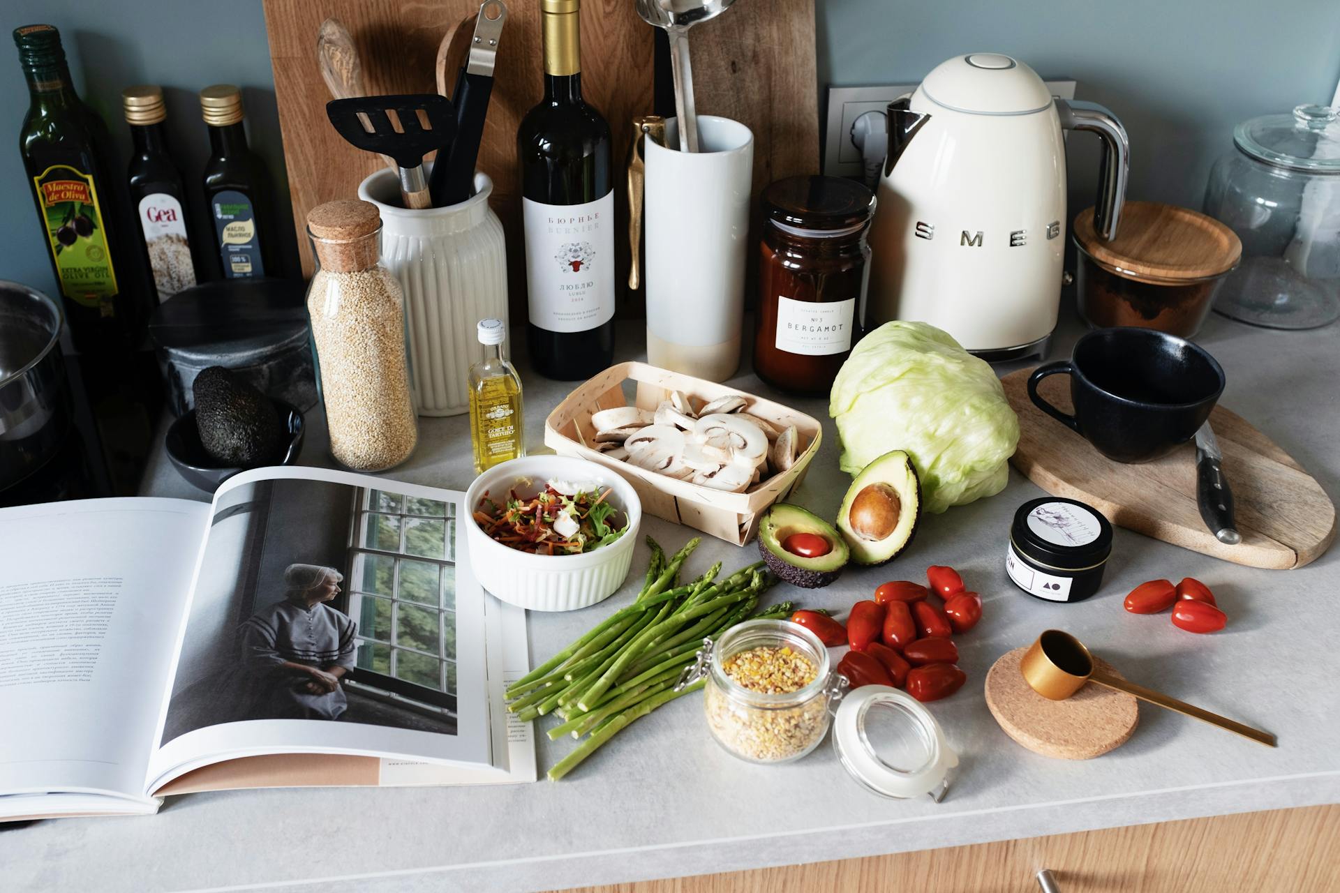 Cooking with wine means having it ready with the rest of the ingredients