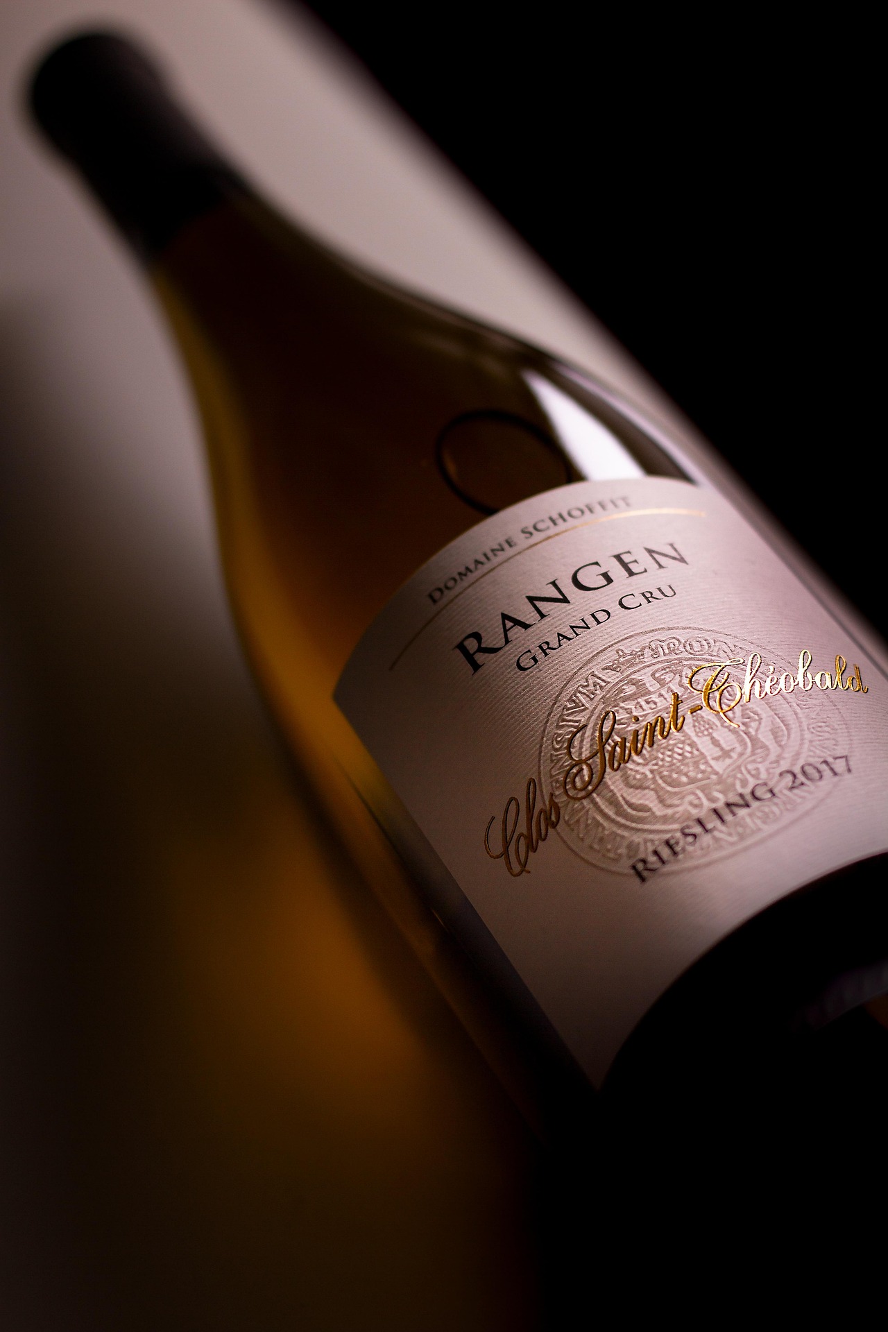 Wine Vintage in a bottle of Riesling