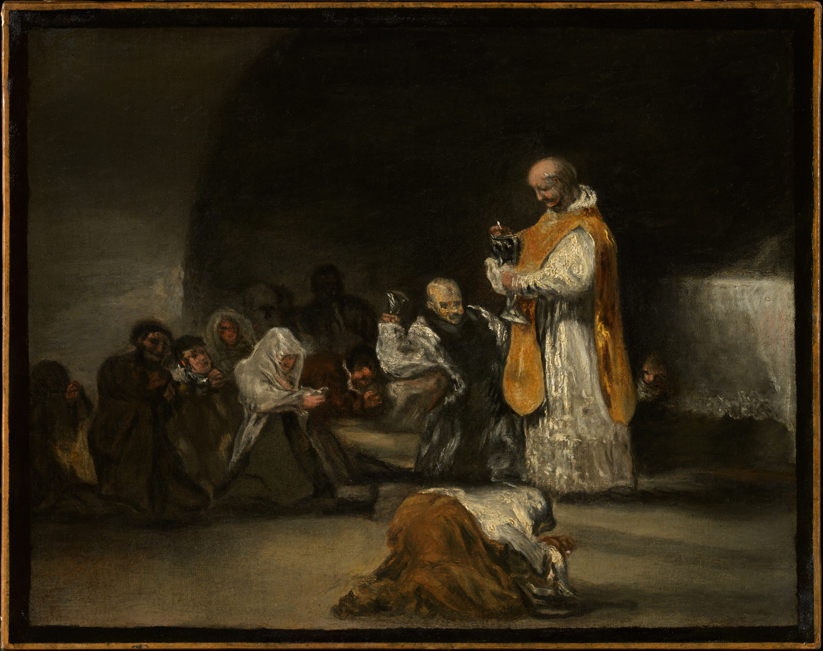 Christian wine art depicting the holy communion