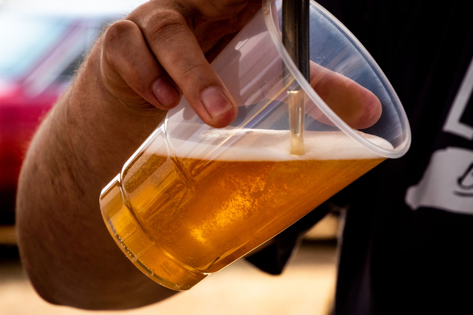 Unlike wine, it's ok to drink beer from a plastic cup.