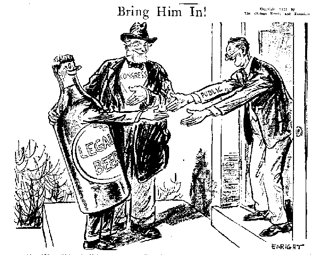 How the end of prohibition was greeted in 1933