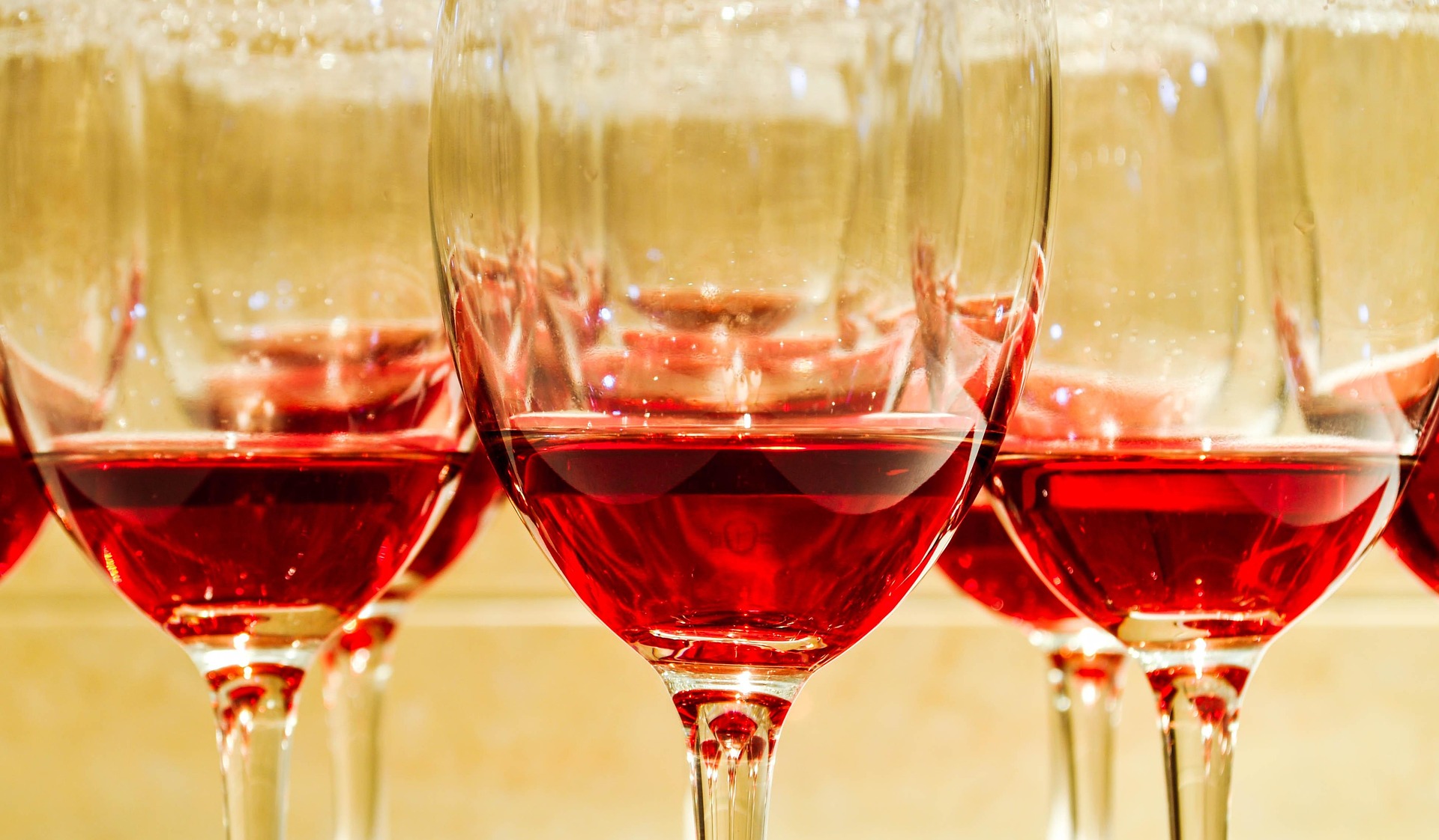 Several glasses of rosé